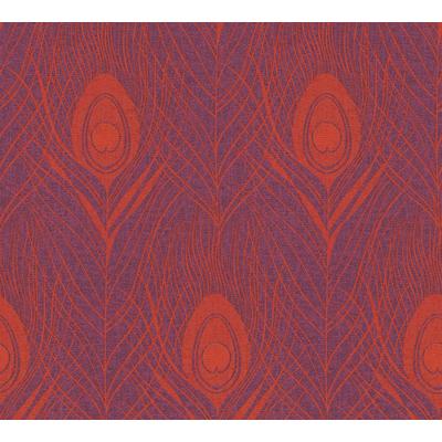 Vliestapete ARCHITECTS PAPER "Absolutely Chic", lila (lila orange dunkelorange), B:0,53m L:10,05m, Vinyl, Vlies, Tapeten, Designtapete Tapete Federn Tapeten Wohnzimmer Schlafzimmer Küche Optik