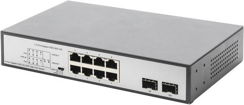 Digitus DN-95140 DN-95140 19 Zoll Netzwerk-Switch 8 + 2 Port 10 / 100 / 1000 MBit/s PoE-Funktion