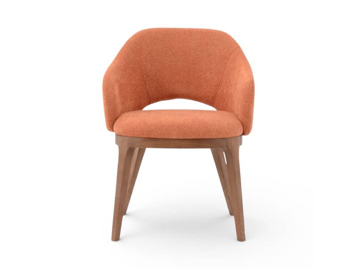 Chaise repas tissu orange