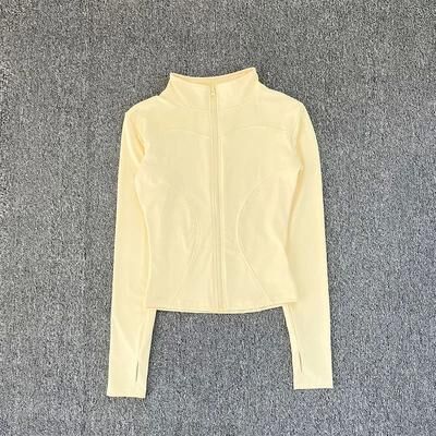 Uplifted Goods Women Sport Jacket Long Sleeve Fitness Shirt yellow s