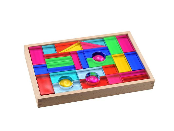 CHiLA Lernspielzeug Lux Spielbausteine (Solid Stones, 32-St)