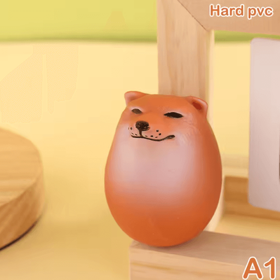 Inspire Curations Shibako Dog Egg Creative Shiba Inu Realistic Egg Shape Desk Decor Dog & Egg Union Decorations For Home Offices Fun Gifts 1pc