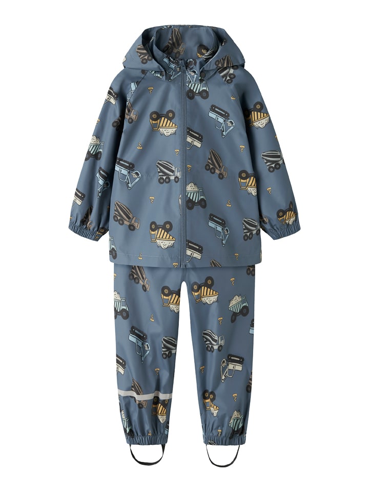 name it 2tlg. Regenoutfit "Rain" in Blau - 92