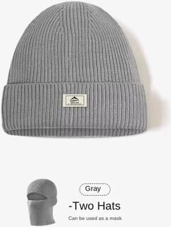Market Central Winter Balaclava Beanie Thermal Windproof Full Face Ski Mask grey