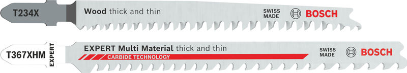 Bosch T234X+EXPERT Multi Material thick and thin T367XHM Stichsägeblätter-Set, 26-teilig 2 608 665 464