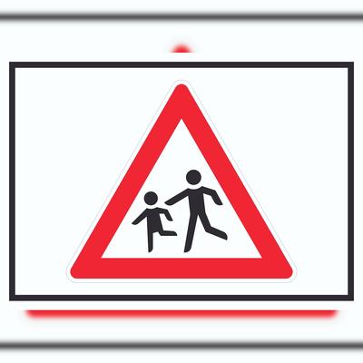 HB-Druck Achtung Kinder Schild Symbol A0 (841x1189mm)