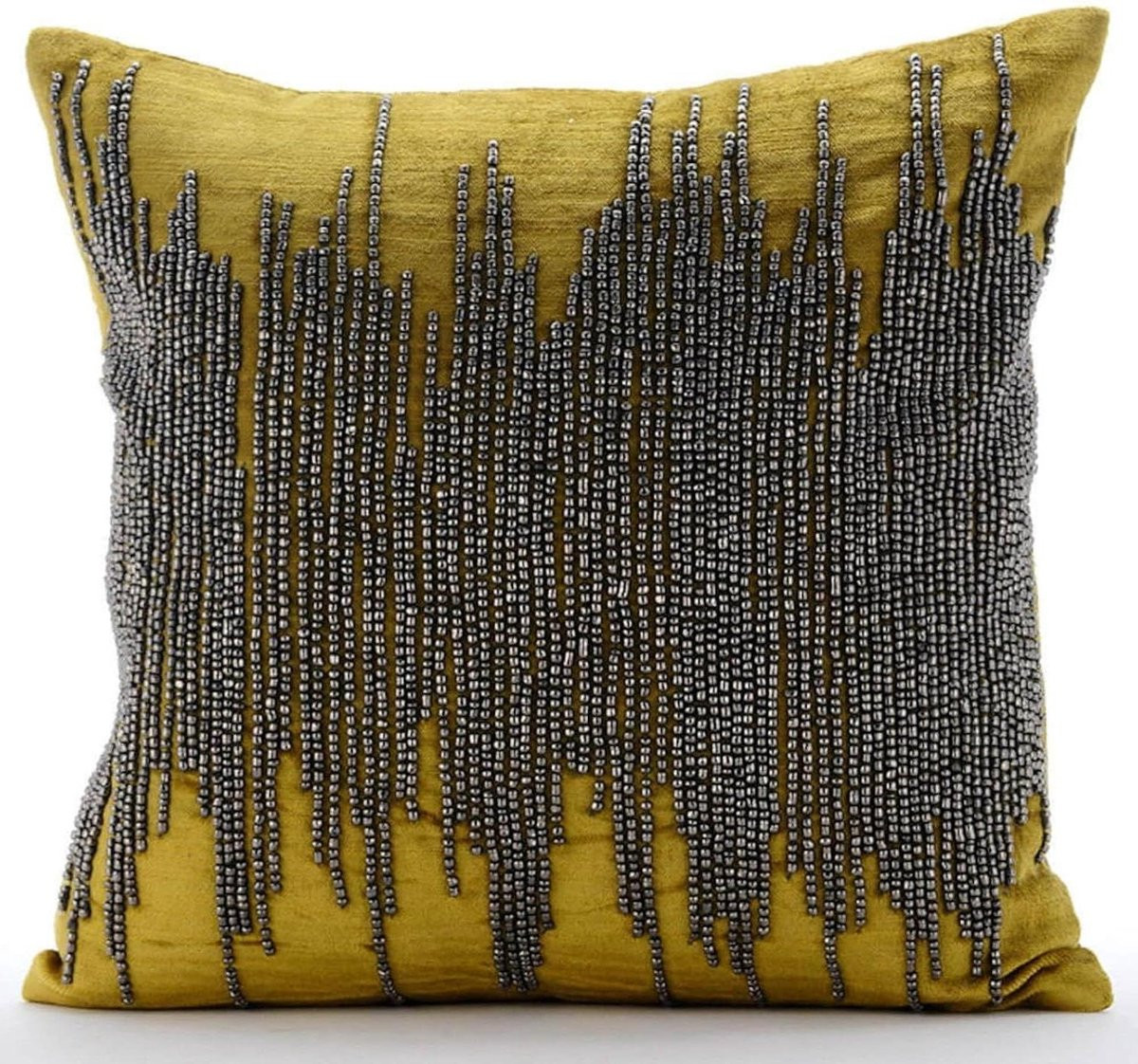 Set van handgemaakte fluwelen sierkussenhoezen, Chartreuse Groen, 45 x 45 cm