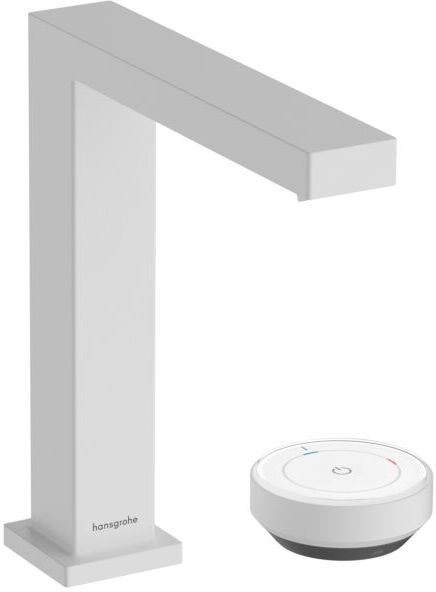 Hansgrohe Tecturis E 2-Loch Waschtischarmatur 73053700 mit Ablaufgarnitur, CoolStart, mattweiß