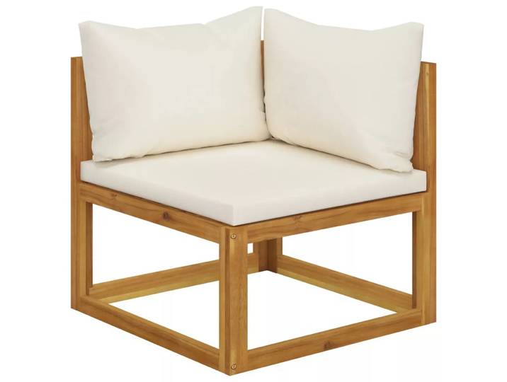 VidaXL - Ecksofa akazienholz, One Size, Light Beige
