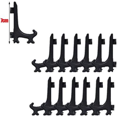 Inspired Finds 20 Pack Clear Acrylic Display Easel Stands For Plates, Photos, Frames & Collectibles black 3.94in 20pcs