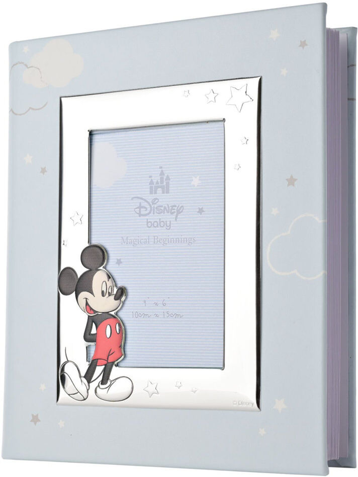 Disney Silver Mickey Photo Album Blue;Silver