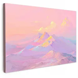 LEINWANDBILD Berggipfel - Wolken - Verträumt Wanddeko 90x60 cm