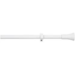 Stor Planet, Duschvorhangstange, Vorhangstangen-Kit Kegel ausziehbar von 160 bis 300cm weiss (160 - 300 cm)
