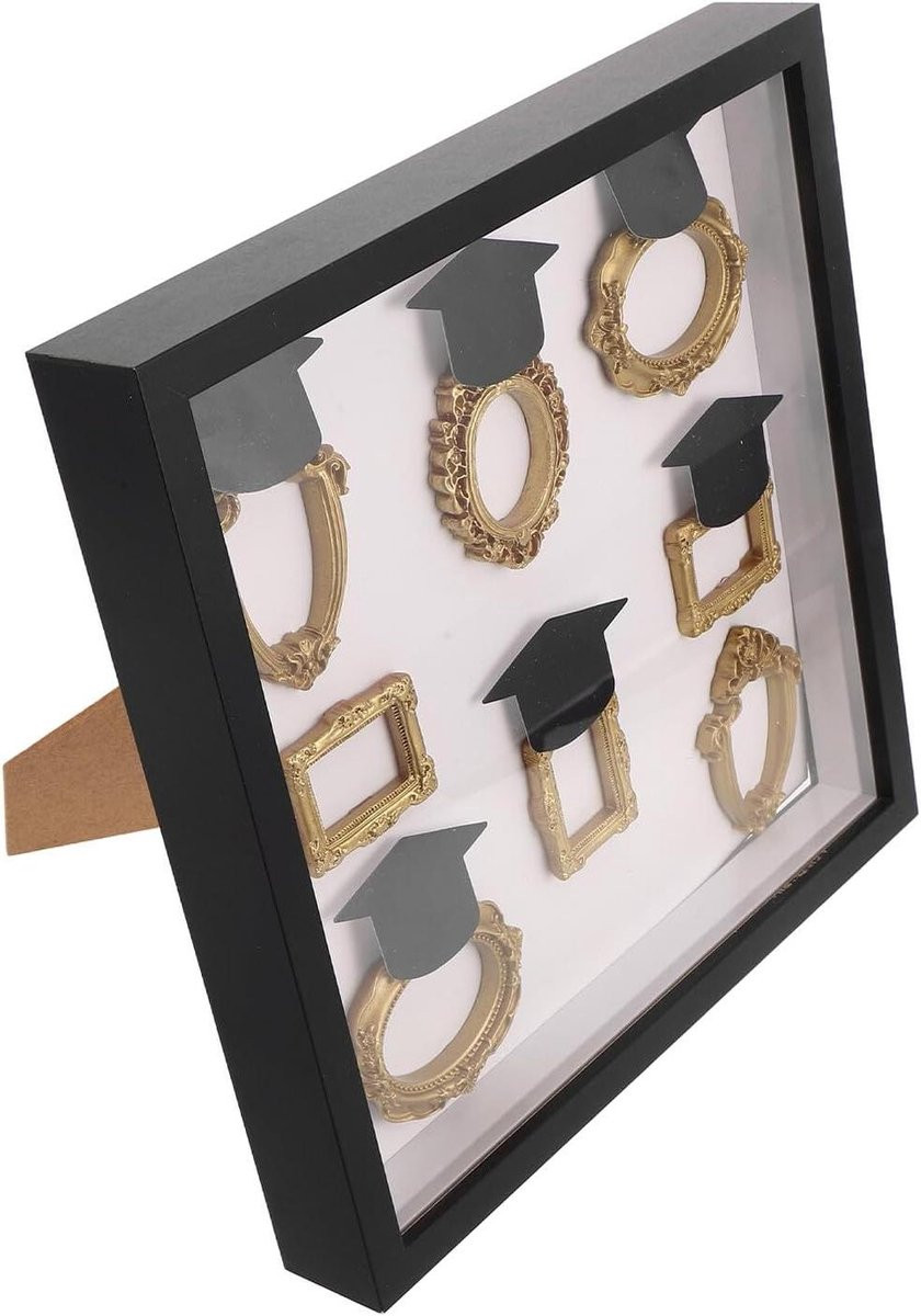 Miniatuur Museum Frame Silhouet Doos Zwart - Doe-het-zelf Kit voor het bewaren van herinneringen
