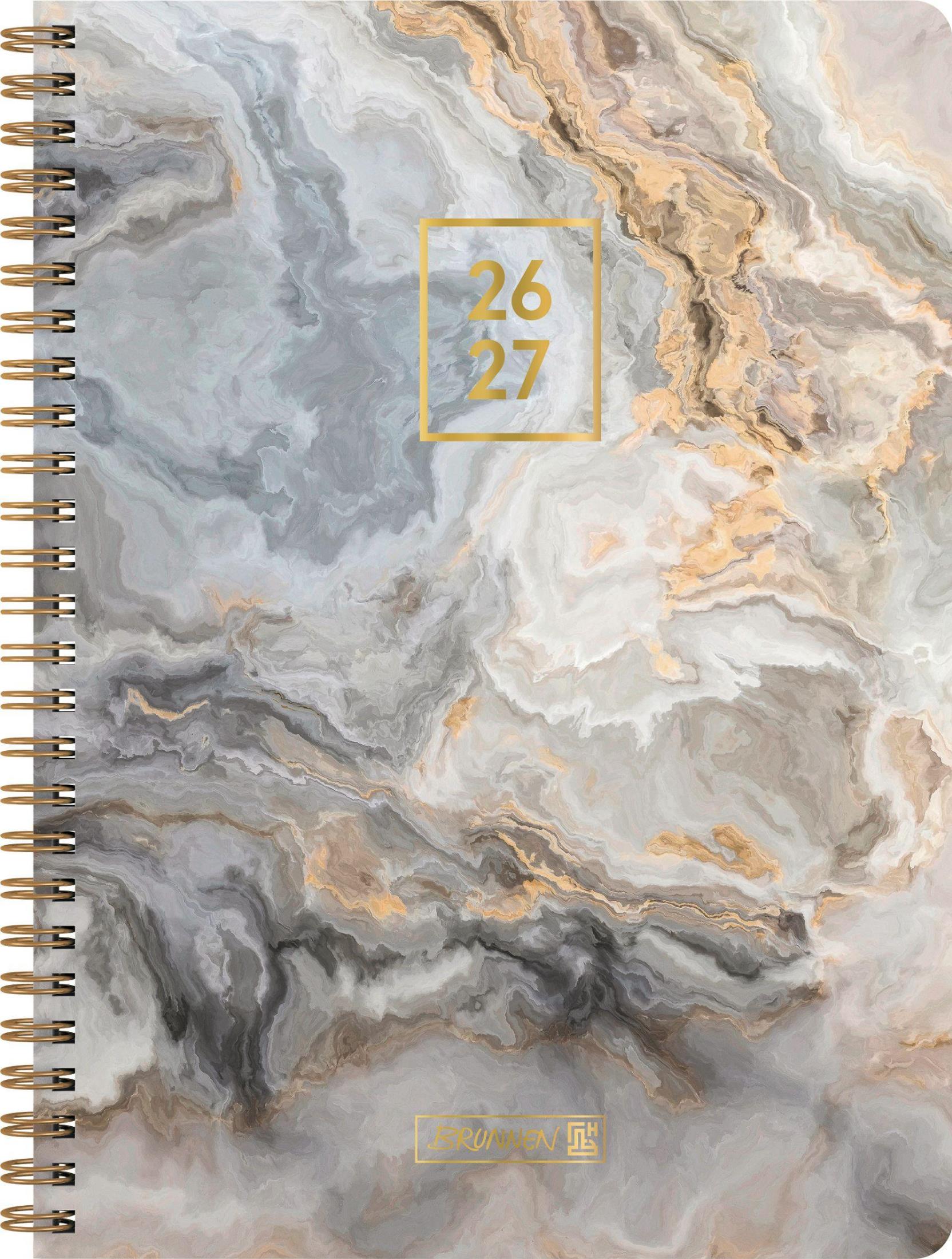 Brunnen Schülerkalender Style 2026/2027 "Pastel Marble" , A5, Kunststoff