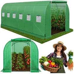 Folientunnel-Gartengewächshaus PRO Rahmen 25 mm 10 x 3 x 2 m 30 m2