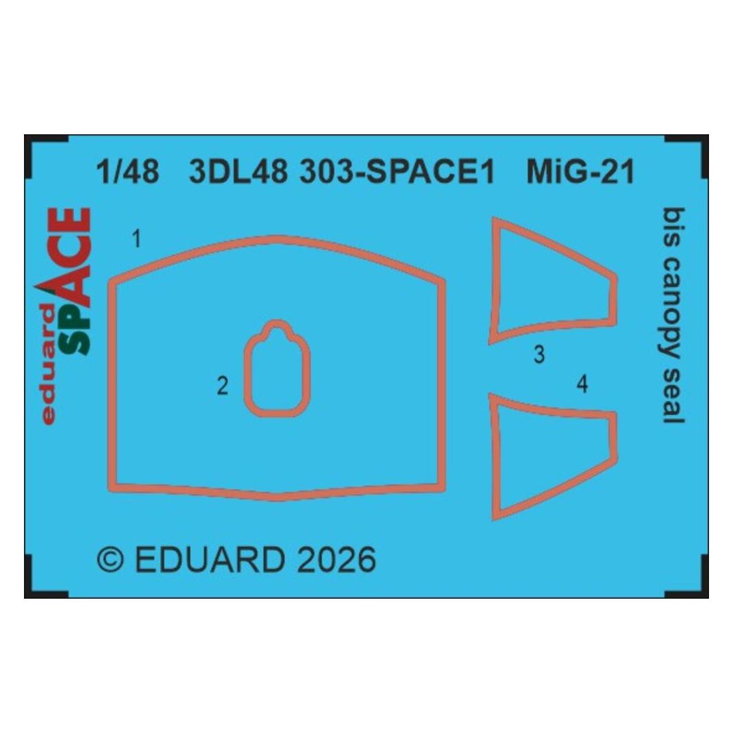Eduard MiG-21bis canopy seal SPACE for (3DL48303)