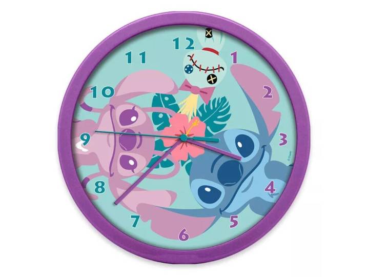 Stitch en angel wandklok 25 cm