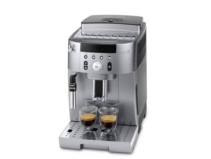 De'Longhi Magnifica S Smart ECAM250.​31.​SB, Automatische Kaffeemaschine mit Milchaufschäumer, Kompakt, Bean-to-Cup Kaffeevollautomat, Manuelles Milchaufschäumen, 4 One-Touch-Rezepte, Silber Schwarz