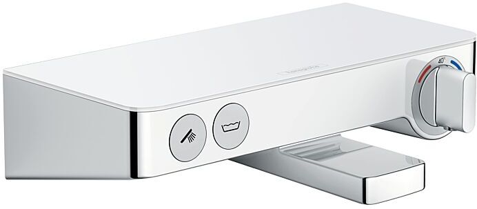 Hansgrohe ShowerTablet Select 300 13151400 Wannenthermostat Aufputz 2 Verbraucher, weiß/chrom