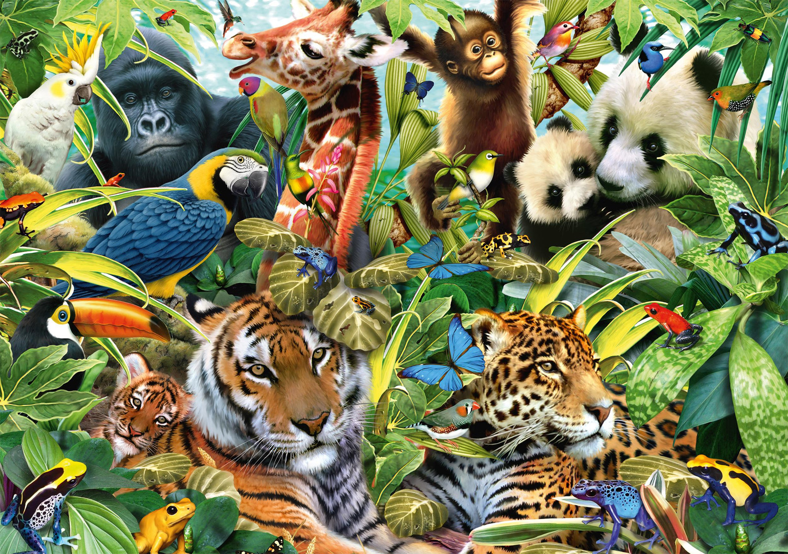 Schmidt Spiele Puzzel Kleurrijke dierenwereld