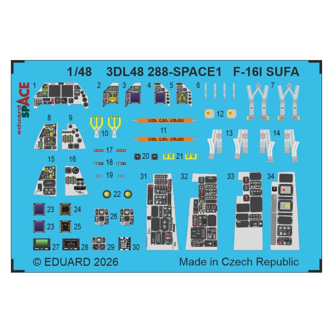 Eduard F-16I SUFA SPACE for Kinetic (3DL48288)