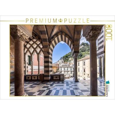 CALVENDO Puzzle AMALFI Arkaden der Kathedrale Sant'Andrea | 1000 Teile Lege-Größe 64x48cm Foto-Puzzle für glückliche Stunden