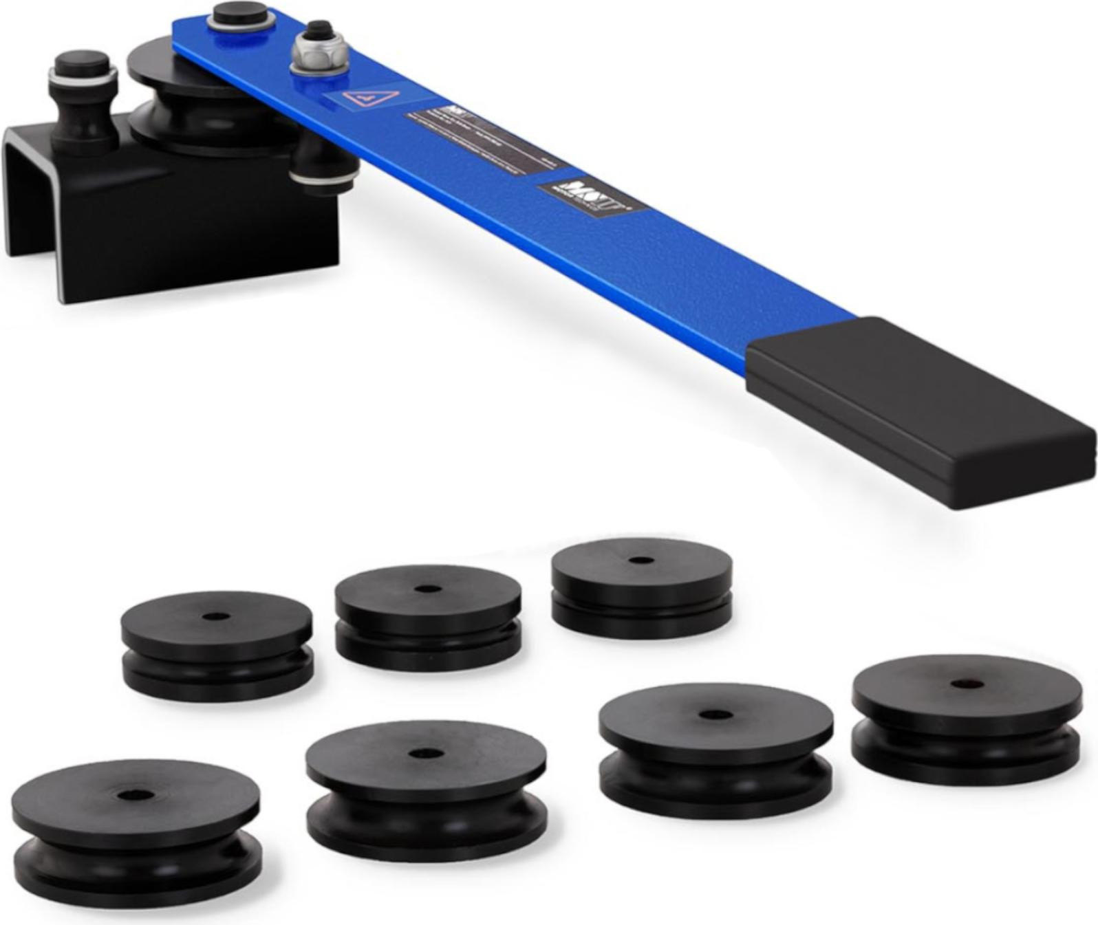 MSW Handmatige buigmachine voor profielen tot 18 mm, 180 graden, inclusief 8 matrijzen