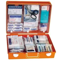 Holthaus, Erste Hilfe Set, Medical Erste-Hilfe-Koffer MULTI DIN 13169 orange (Verbandskasten)