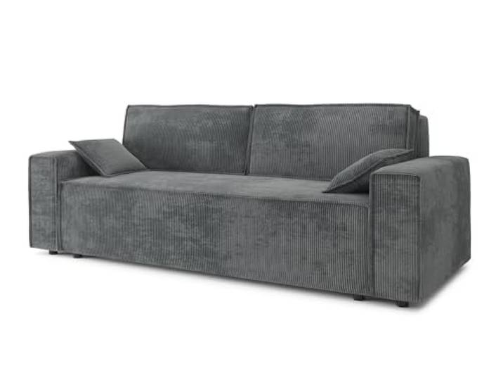 BAÏTA Schlafsofa, rechts, ausziehbar, Marius, 3-Sitzer, aus Cordstoff, Mausgrau