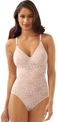 Plus Size Women's Lace'N Smooth Body Briefer by Bali in Rosewood (Size 38 D)