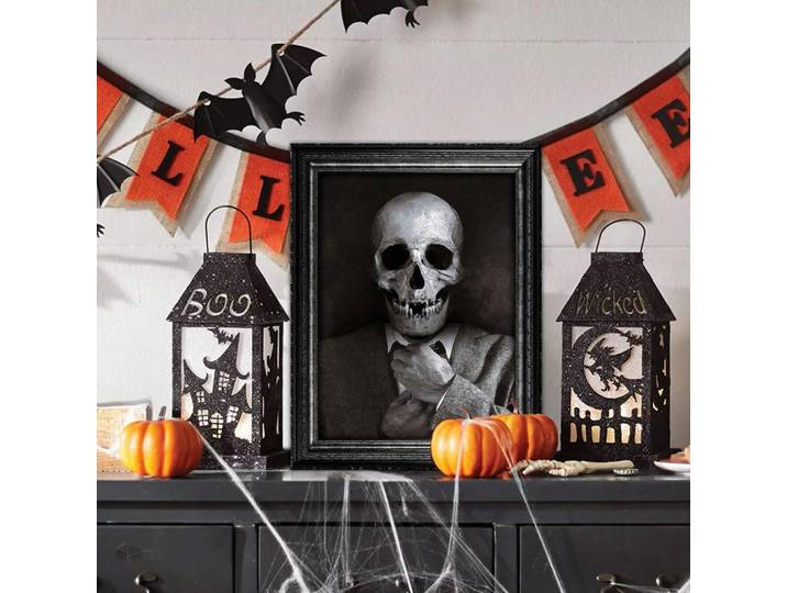 Deko-Set 15 Gruselige Halloween-Bilder, Schwarz, Karton, 24x2.5x28 cm, Bilder & Rahmen, Bilderrahmen, Kunststoffrahmen