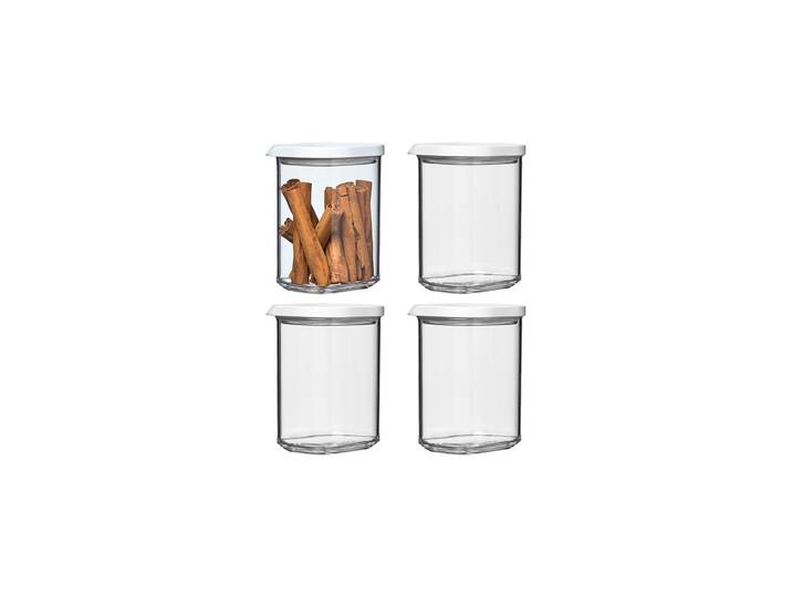 Vorratsdose MEPAL Vorratsdose Modula 375 ml 4er Set weiß , weiß, Kunststoff, Lebensmittelaufbewahrungsbehälter, Vorratsdose