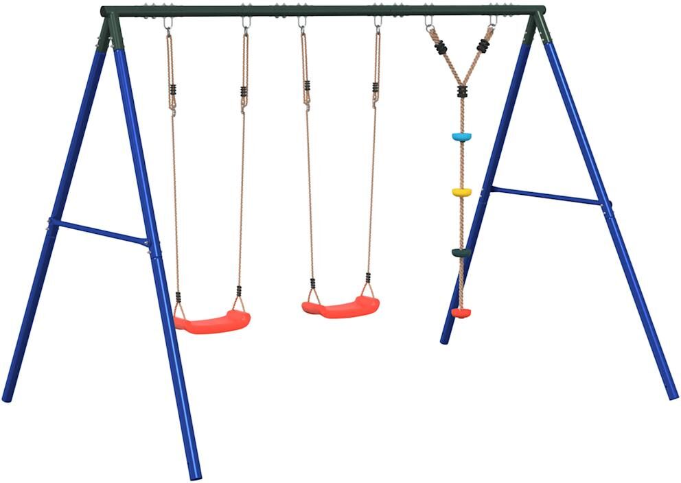 vidaXL Ensemble balançoire d'extérieur balançoires et corde à disque