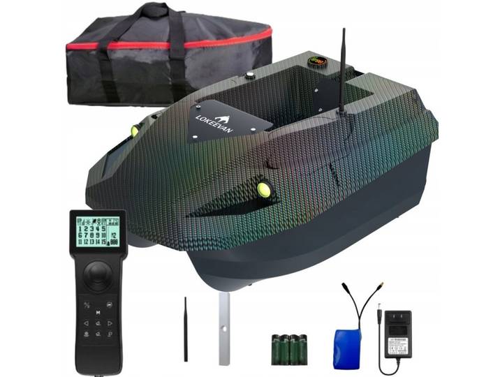 LOKEEVAN RC-Boot D50E, Futterboot mit Echolot,GPS und Fernbedienung