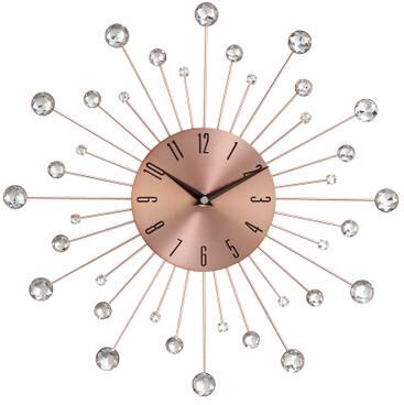 Copper Metal Glam Wall Clock by Quinn Living in Copper