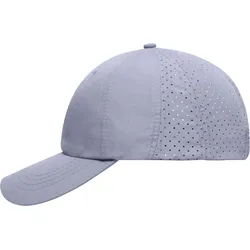 Myrtle Beach Unisex 8-Panel Microfaser Laser Cut Kappe Klassische Cap MB6538 silver one size
