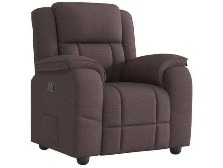 Tmriohed Relaxsessel Manuell Verstellbar TV Sessel Stoff Dunkelbraun Gemütlicher Liegesessel mit Fußstütze und Seitentasche für Ihr Wohnzimmer, ideal für entspannte Leseabende im Schlafzimmer.