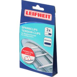 Leifheit Bügelbrettbezugspanner Bügeltischspanner, universal passend, elastisch, 3 Stück