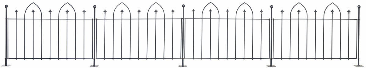 Floraworld Zaunmatte Dekor Oxford 132 x 84,5 cm anthrazit