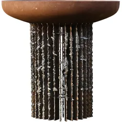 muenkel design Kalypso [Gartenskulptur mit Schmelzoptik in Edelrost Stahl]: M
