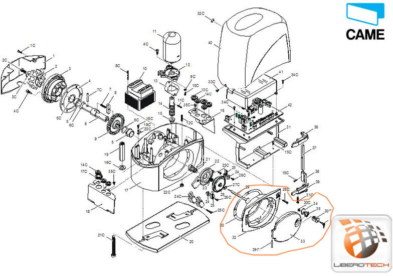 Came Coperchio Protezione Gruppo Finecorsa Bx-243 – 119ribx043
