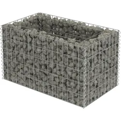 vidaXL Gabionen-Hochbeet Verzinkter Stahl 90×50×50 cm