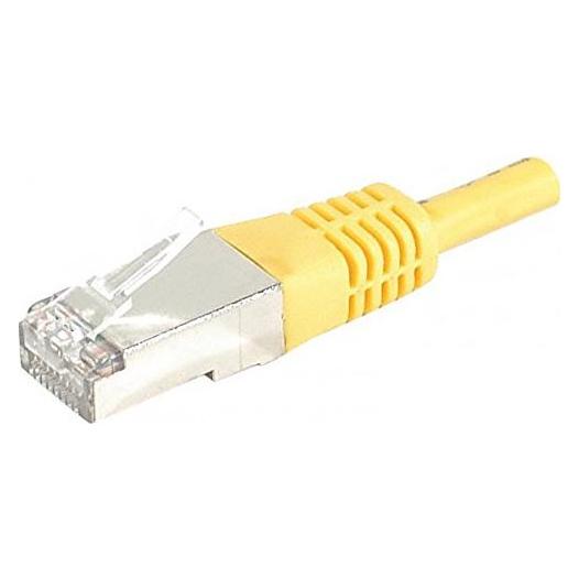 Exertis Connect Patchkabel S/FTP, PiMF, CAT.6, gelb, 0,3 m Patchkabel mit besonders schmalem Knickschutz (S/FTP, CAT6, 0.30 m) (856822)