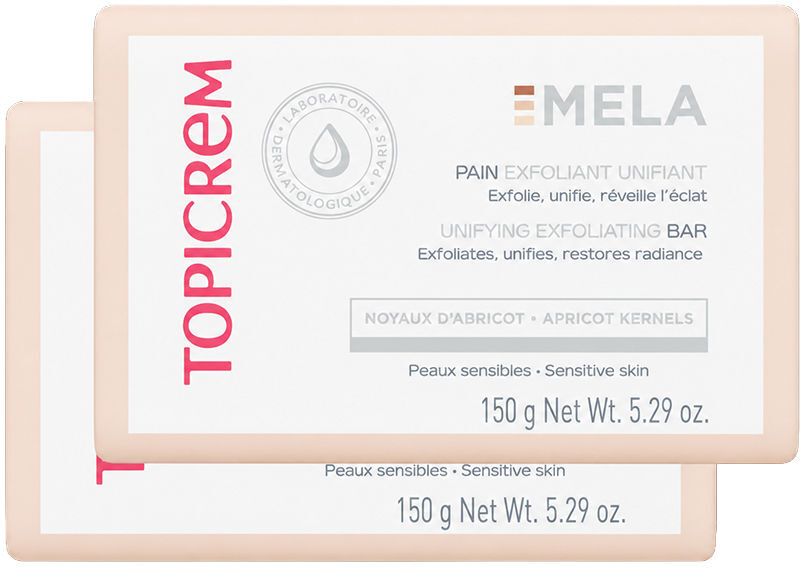 Topicrem Confezione da 2 saponette esfolianti Mela da 150 g ciascuna