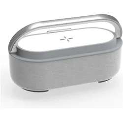 Livoo LED-Lautsprecher mit wireless ladegerät (4 h), Bluetooth Lautsprecher, Grau