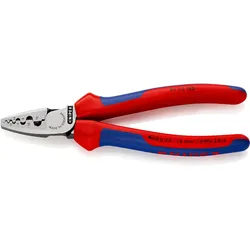 KNIPEX Crimpzange für Aderendhülsen 180 mm mit Mehrkomponenten-Hüllen poliert - 9772180