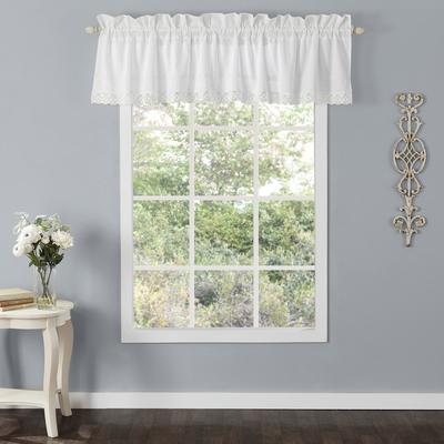 Laura Ashley Annabella White Cotton Lace Valance