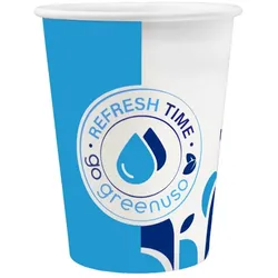 MONOUSO - Becher aus Karton "Aqua" 9Oz/280ml Ø7,7cm (50 Stück)