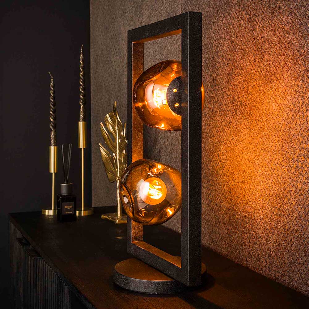 Pharao24.de Tischlampe im Industry und Loft Stil Metall